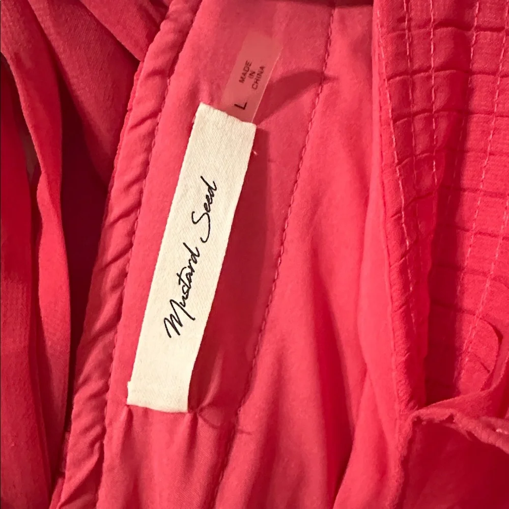 Mustard Seed Vibrant Pink Ruffled Dress - Picture 5 of 12